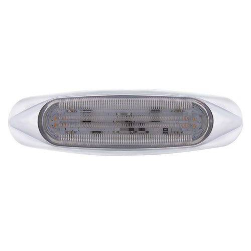 4 LED Light Track Clearance/Marker Lights Amber/Clear