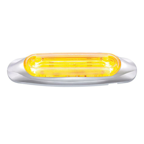 4 LED Light Track Clearance/Marker Lights Amber/Clear