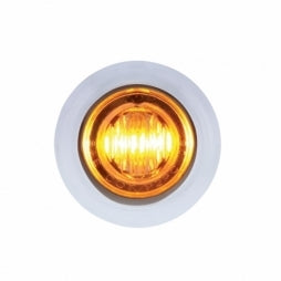 3 LED 3/4" "DOUBLE FURY" Dual Color Mini Clearance/Marker Light - Amber LED/Red LED