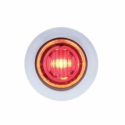 3 LED 3/4" "DOUBLE FURY" Dual Color Mini Clearance/Marker Light - Amber LED/Red LED