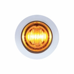 3 LED 3/4" "DOUBLE FURY" Dual Color Mini Clearance/Marker Light - Amber LED/White LED