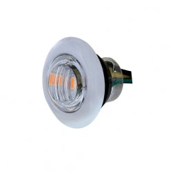 3 LED 3/4" "DOUBLE FURY" Dual Color Mini Clearance/Marker Light - Amber LED/White LED