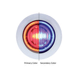 3 LED 3/4" "DOUBLE FURY" Dual Color Mini Clearance/Marker Light - Red LED/Blue LED