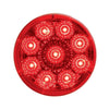 9 LED 2" Reflector Clearance/Marker Light Red LED/Red Lens