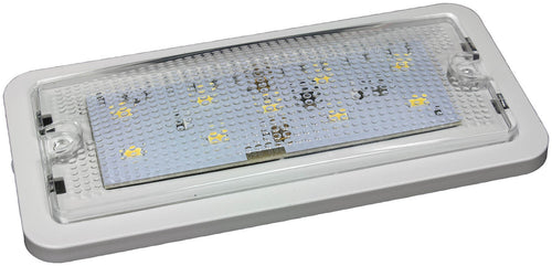 Peterson LED Dome/ Interior Light, Rectangular, 5.83″X2.80″, Multi-volt, White