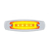 16 LED Rectangular Clearance/Marker Light - GLO Light - Amber LED/Amber Lens