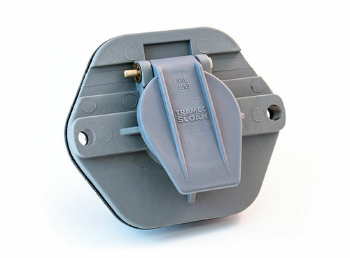 Tramec Sloan 7-Way Zinc Receptacle, Solid Pin, 15A Circuit Breakers