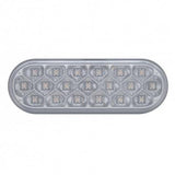 19 LED 6" Oval Reflector Turn Signal Light - Amber LED/Clear Lens
