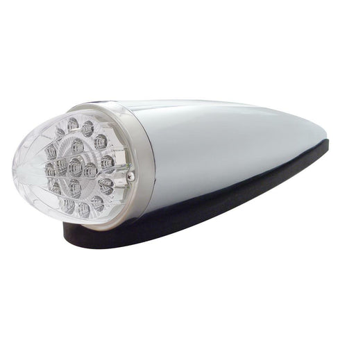 17 LED Dual Function Watermelon Clear Reflector Cab Light Kit - Amber LED/Clear Lens