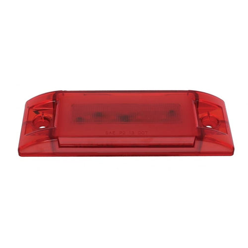 16 LED "GLO" Rectangular Clearance/Marker Light - Red LED/ Red Lens