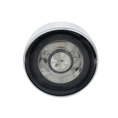 3 High Power LED 1" Clearance/Marker Light w/ Visor - Amber LED/Clear Lens