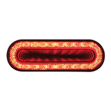 24 Led 6" Oval "Mirage" Stop, Turn & Tail Light - Red Led/Clear Lens