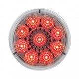 9 LED 2" Reflector Clearance/Marker Light Red LED/Clear Lens