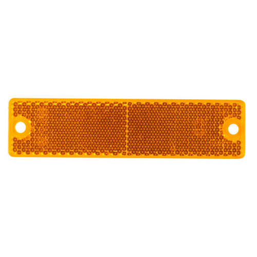 Amber Mini Stick-On / Screw-Mount Rectangular Reflectors