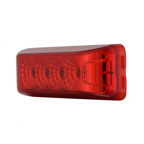 4 LED Reflector Rectangular Clearance/Marker Light - Red LED/Red Lens