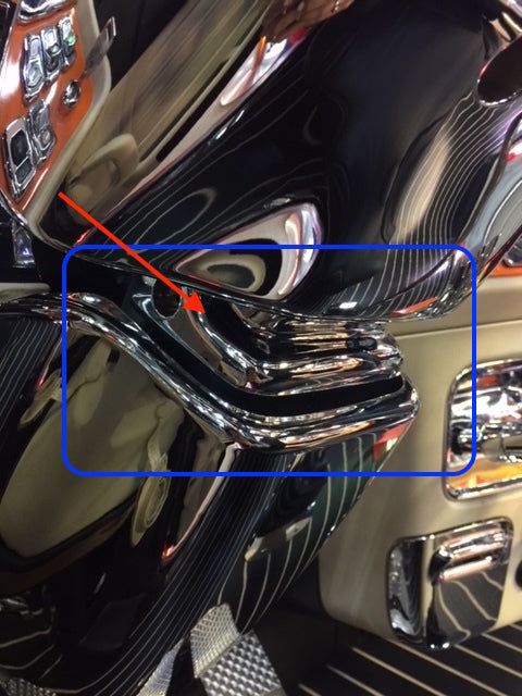 Chrome Plastic Mid-Steering Column Inner Cover For PB 389 (2008-2022), 388 (2008-2015), 386/384 (2006-2016)