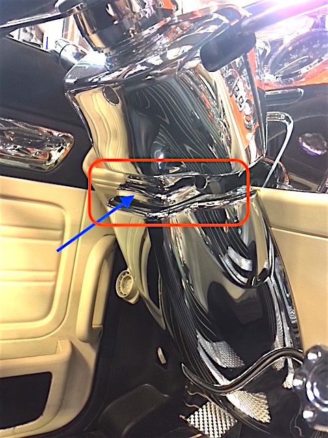 Chrome Plastic Mid-Steering Column Inner Cover For PB 389 (2008-2022), 388 (2008-2015), 386/384 (2006-2016)