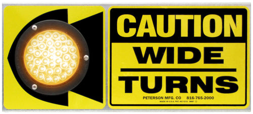Peterson LED Mid-Trailer Wide-Turn Signal Rectangular, 36-Diode 17.875″ X 8″