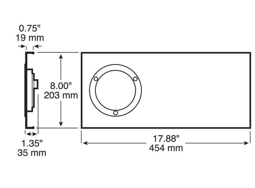 Peterson LED Mid-Trailer Wide-Turn Signal Rectangular, 36-Diode 17.875″ X 8″