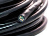 7 Conductores Trailer Cable, BLACK, 6/12 AND 1/10 GA