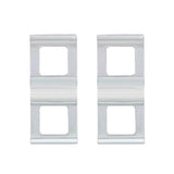 Chrome Plastic Switch Covers - 2 Openings (Card of 2)