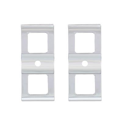 Chrome Plastic Switch Covers - 3 Openings (Card of 2)  2008-2017 Freightliner Cascadia.