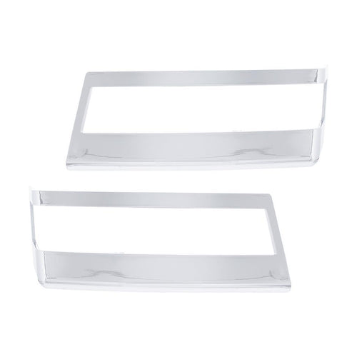 Chrome Plastic Turn Signal Bezels For 2018-2024 Freightliner Cascadia (Pair)