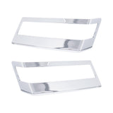 Chrome Plastic Turn Signal Bezels For 2018-2024 Freightliner Cascadia (Pair)