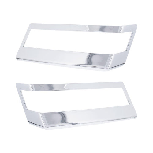 Chrome Plastic Turn Signal Bezels For 2018-2024 Freightliner Cascadia (Pair)