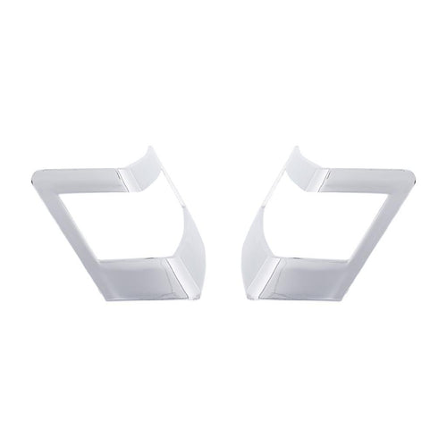 Chrome Plastic Turn Signal Bezels For 2018-2024 Freightliner Cascadia (Pair)