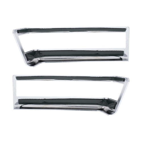 Chrome Plastic Turn Signal Bezels For 2018-2024 Freightliner Cascadia (Pair)
