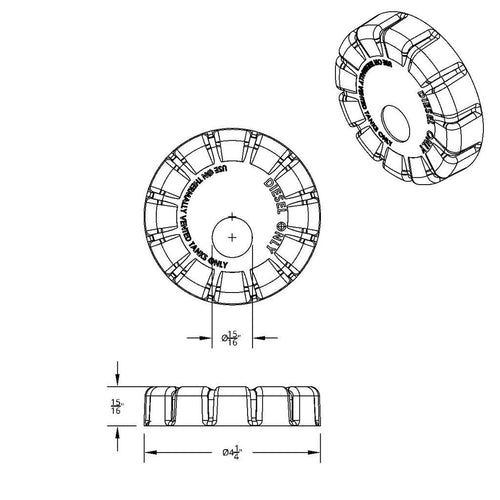 Chrome Plastic Fuel Cap Cover For Kenworth - Locking