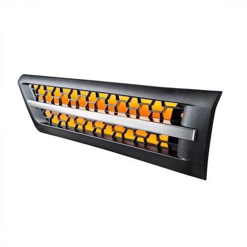 Hood Air Intake Grille With Red LED For 2018-2024 Freightliner Cascadia 126
