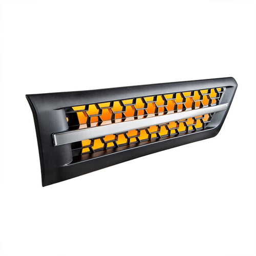 Hood Air Intake Grille With Red LED For 2018-2024 Freightliner Cascadia 126