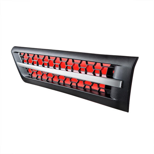 Hood Air Intake Grille With Red LED For 2018-2024 Freightliner Cascadia 126