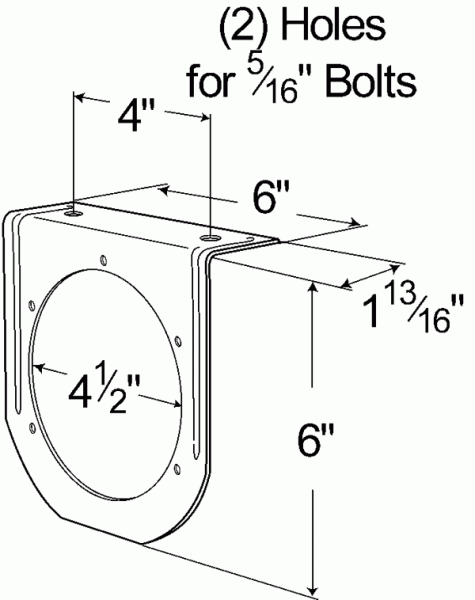 Mounting Bracket For 4" Round Lights