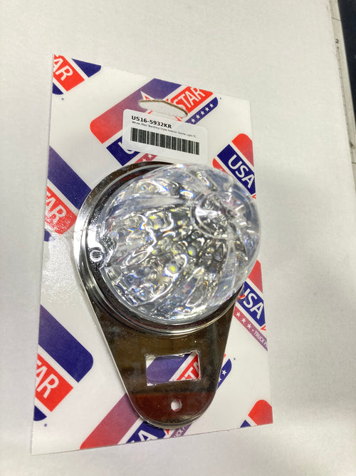 White /Red Teardrop Style Interior Dome Light PLATE - (1) Watermelon Light Holes - (1) Switch Hole Stainless 304 KW, T600 / T660 / T800 / W900