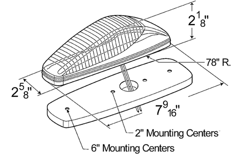Signal Lighting Clearance MarkersSuperNova® Small Aerodynamic LED Cab Marker