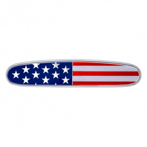 Chrome Die Cast USA Flag Emblem fits Freightliner
