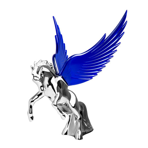 WindRider Chrome Fighting Stallion Hood Ornament