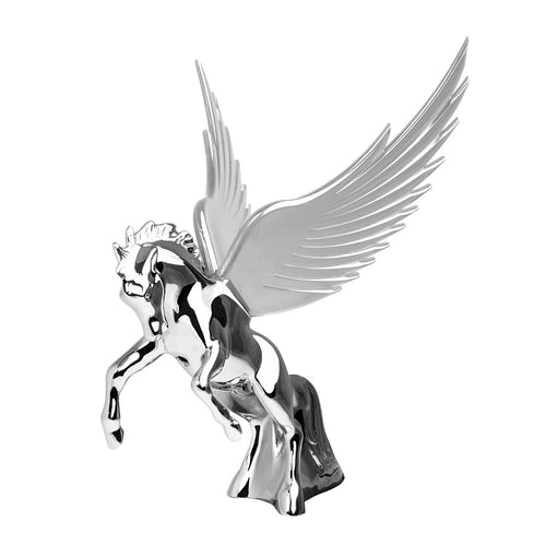 WindRider Chrome Fighting Stallion Hood Ornament