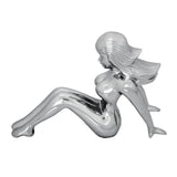 Chrome Sitting Lady Hood Ornament