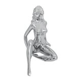 Chrome Posing Lady Hood Ornament