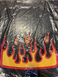 Black Mud Flap  24” X 30” with Flame Logo - Pair