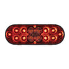 6” Oval Combo Light with 14 LED Stop, Turn & Tail Light & 16 LED Back-Up Light - Red LED/Red Lens