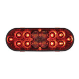 6” Oval Combo Light with 14 LED Stop, Turn & Tail Light & 16 LED Back-Up Light - Red LED/Red Lens