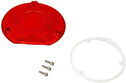 4 inches Red Classic Glass Lens