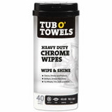 Tub O' Towels Heavy Duty Chrome Wipes – Clean, Shine & Protect, 40-Count