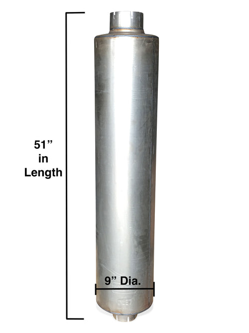 Muffler 9” Diameter - 5” Outlet Diameter