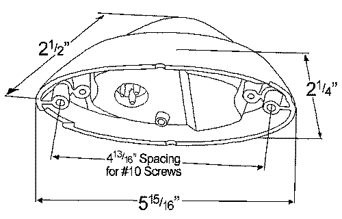 Grote Small Aerodynamic Combination Marker Side Turn Light White Base